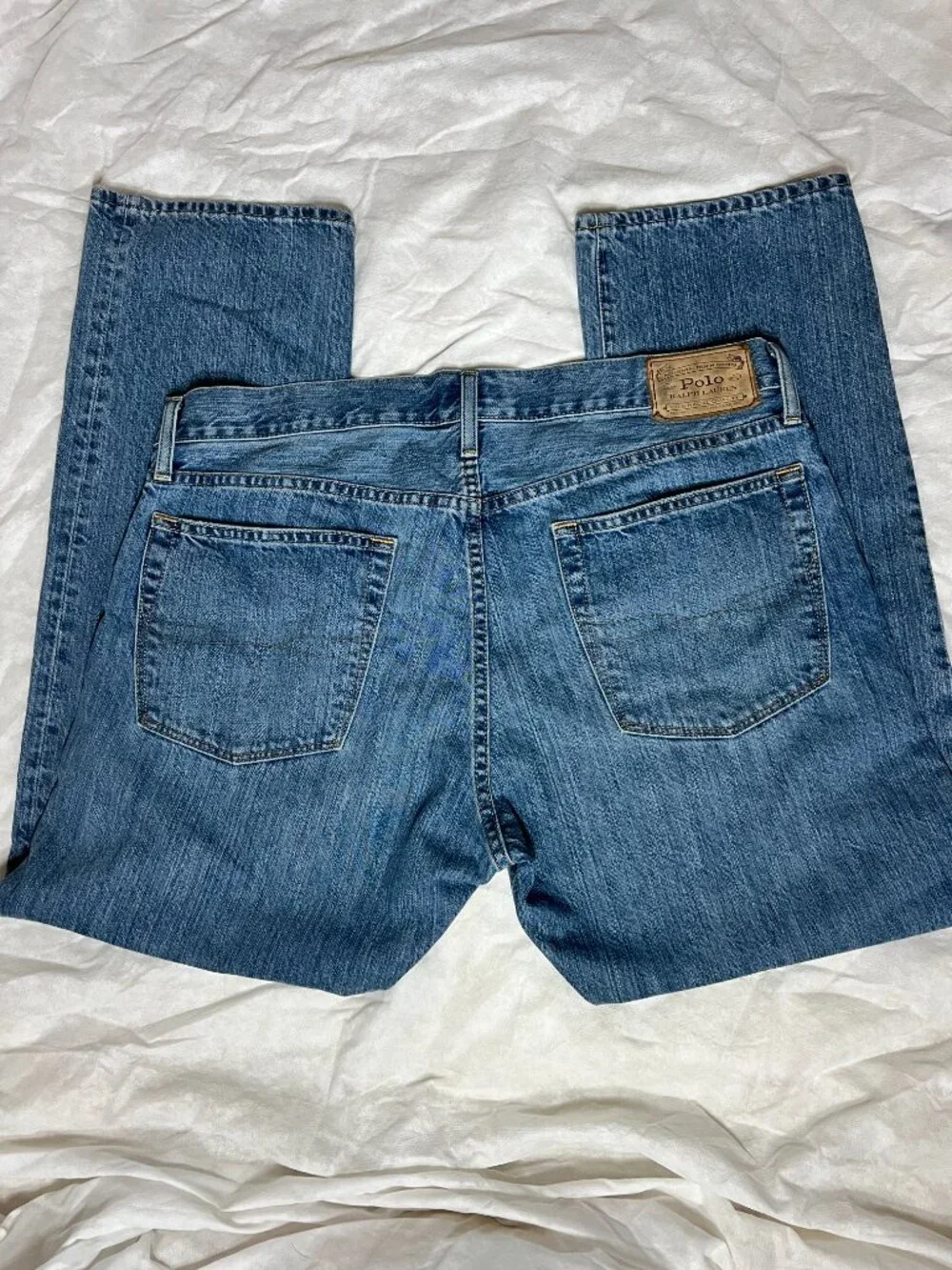 Polo‎ Ralph Lauren The Hampton Relaxed Straight Jeans Men 36x30 Medium Wash Blue